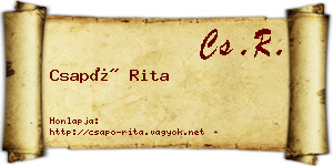 Csapó Rita névjegykártya